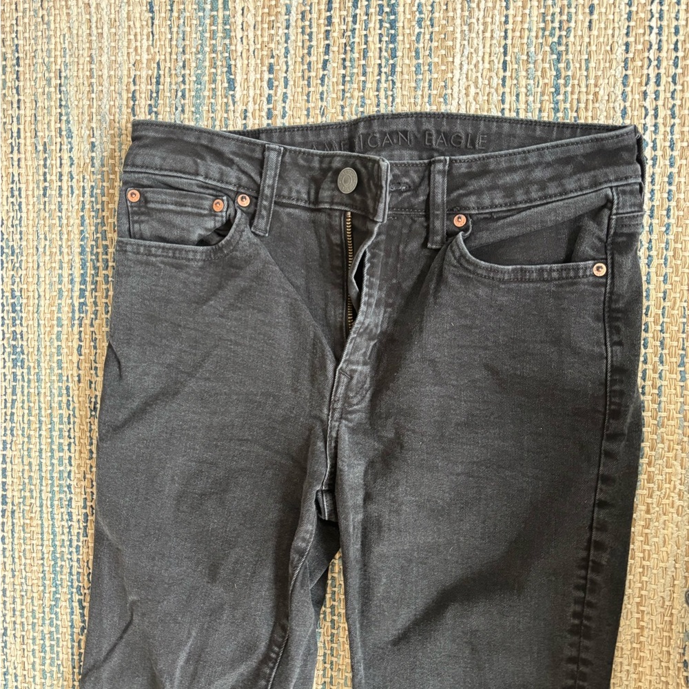 American Eagle Outfitters Charcoal Slim Straight Jeans